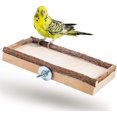 thumbnail image 1 of Tablero de asiento 20x10cm con madera natural para periquito cacatúa - Plataforma para jaula de pájaros para loros - bandeja, accesorios para pájaros tumbarse, sentarse, dormir LingWen 8390615538527, 1 of 1