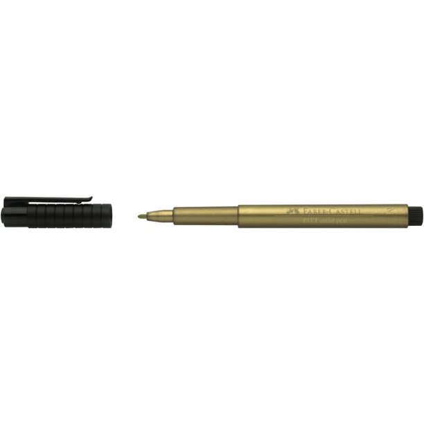 FaberCastell PITT Artist Pen, Metallic Gold, Box of 10 (167350