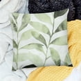 thumbnail image 2 of Autua Throw Pillow Covers Decorative Cozy Fleece Modern Abstract Plant Leaves Cushion Cases for Couch Bed Sofa Farmhouse Decoration Sage Green 18x18in, 2 of 5