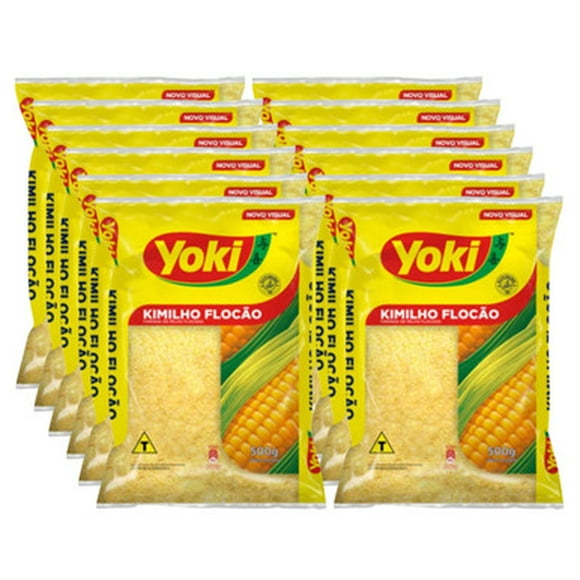 Yoki Kimilho Jaune 500g / 13.22 lbs (12 Cas) - Yoki Kimilho Floco: la Farine à Base de Maïs Ultime pour les Gâteaux Brésiliens et Plus