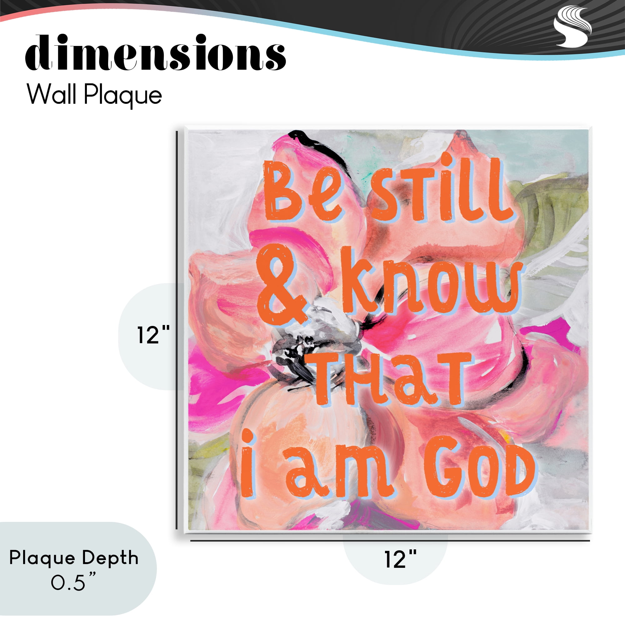 Stupell Industries Bright Be Still Scripture Wall Plaque Art, design by Lanie Loreth
