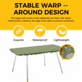 thumbnail image 4 of Sage Green Floral Table Cloths for 8 Foot Rectangle Tables, Spring Flowers Patio Waterproof Elastic Fitted Tablecloths, Washable Rectangular Table Cover for Camping, 4 of 8
