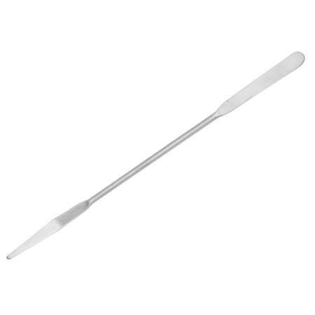 Semi-Micro Spatula, 7.9" - Stainless Steel, Polished - Dual Blade, Rounded End & Tapered End - Eisco Labs