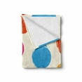 thumbnail image 2 of Abstract Soft Flannel Fleece Throw Blanket, Colorful Dots Circular Disc Shaped Round Forms Kids Nursery Graphic Print, Cozy Plush for Indoor and Outdoor Use, 50" x 70", Multicolor, by Ambesonne, 2 of 6