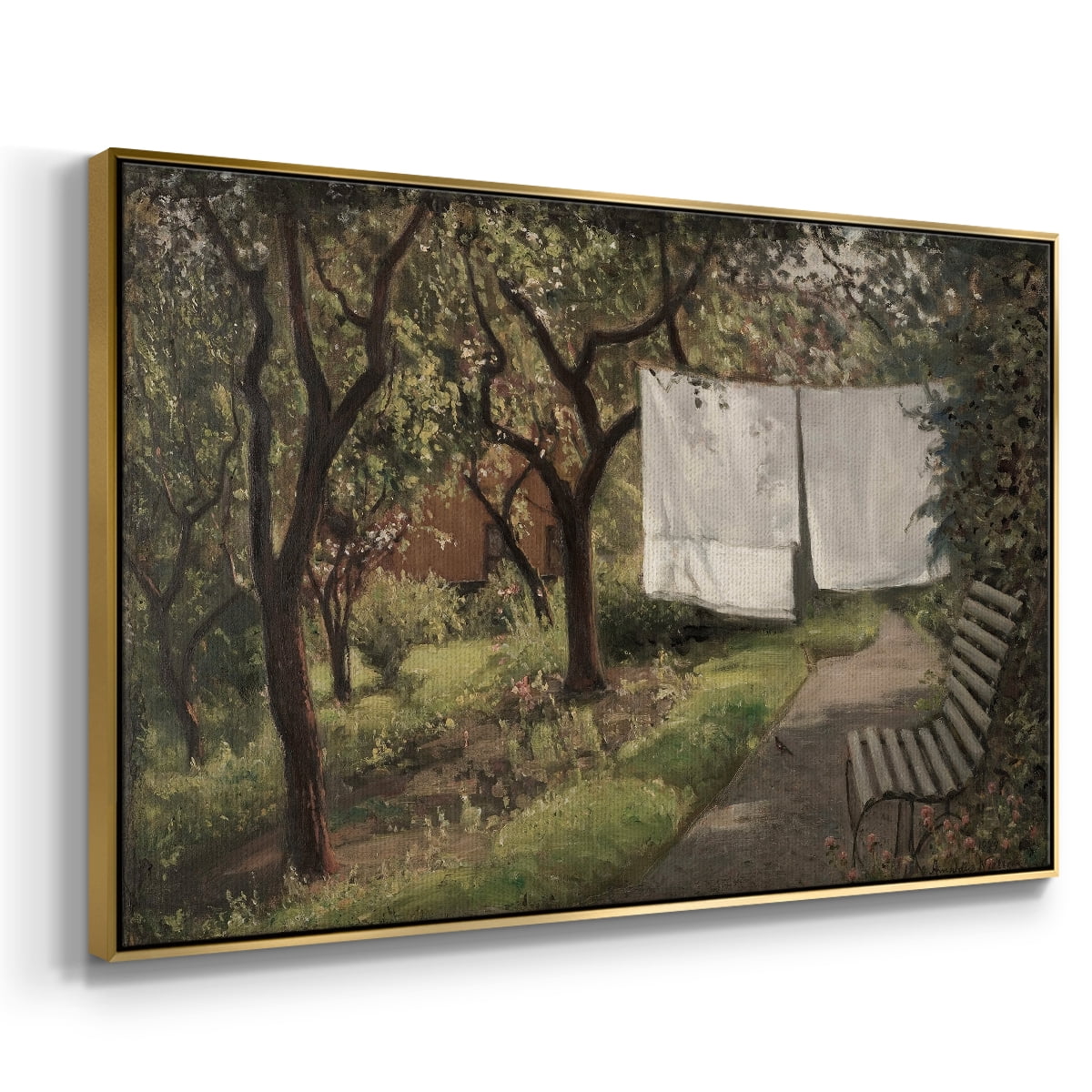 Vintage Landscape-CCCLXI By Wexford Home Framed in Gold Wood Gallery Wrapped Canvas 17 in. x 25 in.