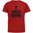 thumbnail image 1 of Halloween Always Be Yourself Werewolf T-Shirt Rouge pour Jeunes, 1 of 1