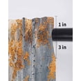 thumbnail image 6 of Orange Navy Blue Curtains 45 Inch Length, Sheer Curtains for Bedroom Living Room Window Modern Oil Painting Art Forest Rod Pocket Voile Drapes Kitchen Curtains Small Half Window 42"x45" 2 Panels, 6 of 6