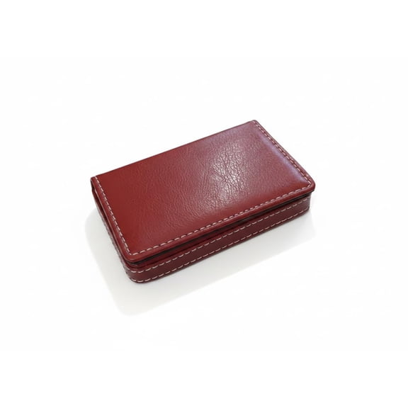 Men’s Dark Brown Genuine Leather Trifold Wallet with Contrast Stitching – Compact Card Holder and Cash Organizer