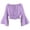 Purple, variant on Gyujnb Solid Off Shoulder Flared Long Sleeve Top Casual Blouse Everyday Wear (Little Girls, Big Girls),14 Years