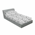 thumbnail image 3 of Crabs Bedding Set with Sheet & Covers, Sea Animals a Vintage Illustration of Hand Drawn Seafood Pattern Artwork Print, Printed Bedroom Decor 2 Shams, 4 Sizes, Black and White, by Ambesonne, 3 of 3