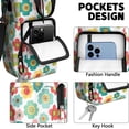 thumbnail image 4 of Water Bottle Carrier Bag,Pioneer Flower Floral Print Pattern Water Bottle Holder with Strap,Large Capacity Insulated Crossbody Water Bottle Holder with Phone Pocket for 20oz-40oz, 4 of 6