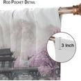 thumbnail image 6 of Asian Curtain for Living Room, Red Plum Bossom Branch Mountain Window Treatments for Bedroom Kitchen Door Decor, Oriental Art Traditional Japanese Ink Painting Landscape Drapes 2 Panel Sets84x84 Inch, 6 of 6