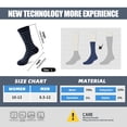thumbnail image 7 of 6 Pairs Merino Wool Socks for Men, Mens Black Winter Thermal Wool Dress Crew Hiking Socks, 7 of 7
