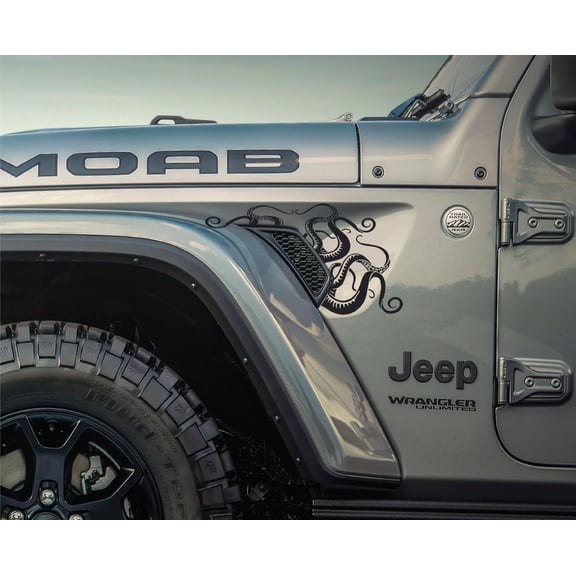AnyStickerYouWant - Beachy Vibe Octopus Tentacles Fender Vent Vinyl Decal Sticker Fits & Compatible with Jeep Wrangler JL/Jeep Gladiator JT 2018 