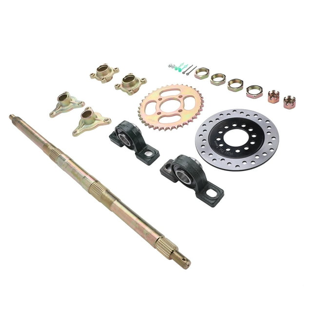 Kit De Eje Trasero Go Kart, Disco De Freno De 160 Mm, Conjunto De Eje Trasero ATV De 21 Piezas Resistente Con Base Para Triciclos De Deriva