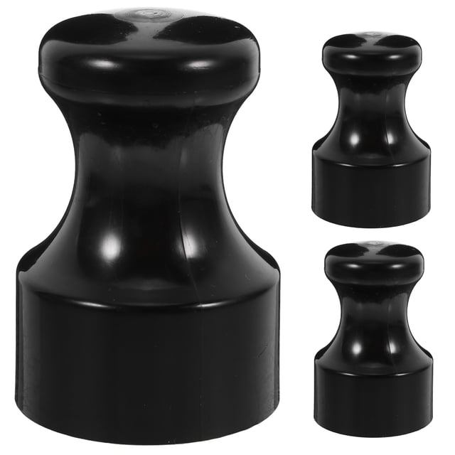 OUNONA 3Ud Sellos Negros Redondos Con Mango Ergonómico Para Aplicaciones Formales E Informales De Manualidades