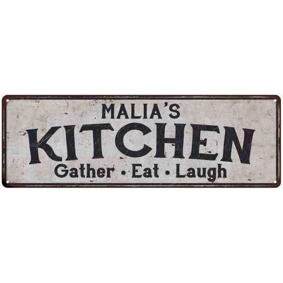 MALIA's Kitchen Gift Rustic Chic Decor Gift 6x18 Sign 206180051227