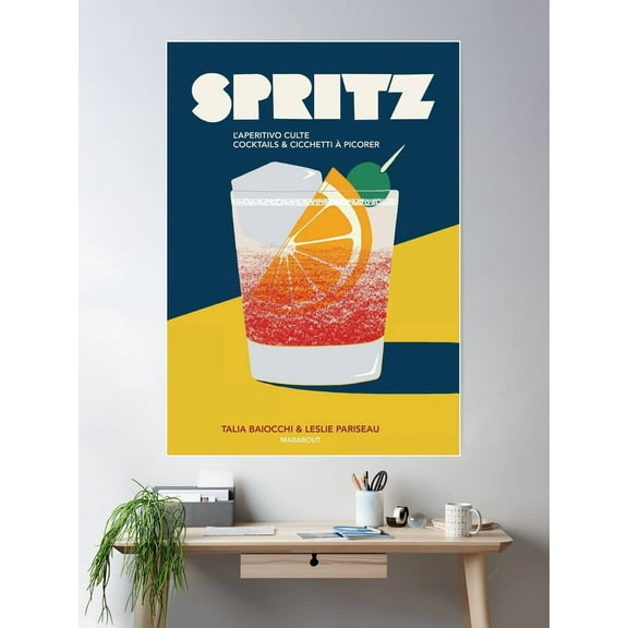 Aperol Spritz Vintage Poster Wall Art, Modern Wall Decor For Living Room Bedroom, 8x12 UNFRAMED