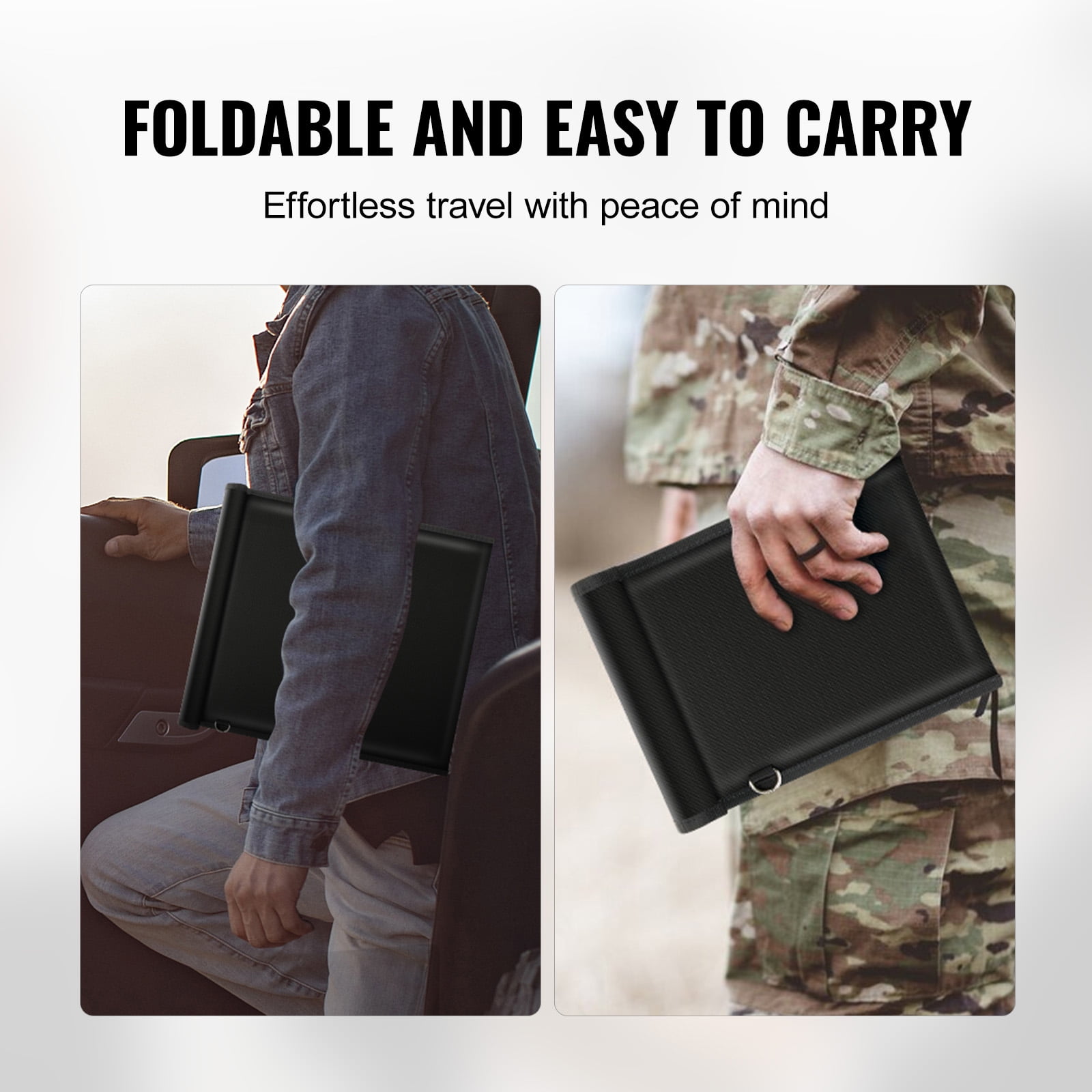 KFFKFF Faraday Pouches, Set of 4, for Laptop (16.9x15"), Tablet (13x10.2"), Phone (7.87x4.7") & Radio (10.6x7.8"), Fire-Resistant Signal Blocker, Secure Anti-Theft & Anti-Hacking Cases