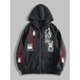 thumbnail image 2 of Unisex Y2K Zip Up Hoodie Oversized Gothic Hooded Sweatshirt Casual Baggy Punk Grunge Hooded Jacket Alternative Streetwear, 2 of 4