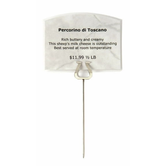 HUBERT® Stainless Steel Spear Sign Holder - 4"H