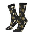 thumbnail image 1 of Balery Happy New Year Calcetas Largas con Estampado para Hombre y Mujer – Suaves y Transpirables, Talla Única (US 5-11), 1 of 6