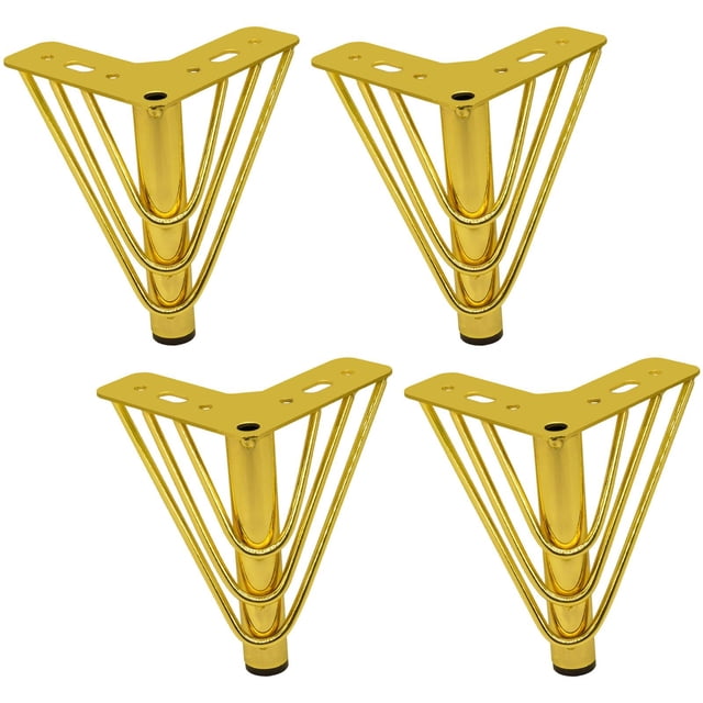 4 patas de metal para muebles, patas de sofá de metal, patas de sofá de repuesto modernas para bricolaje Grano recto