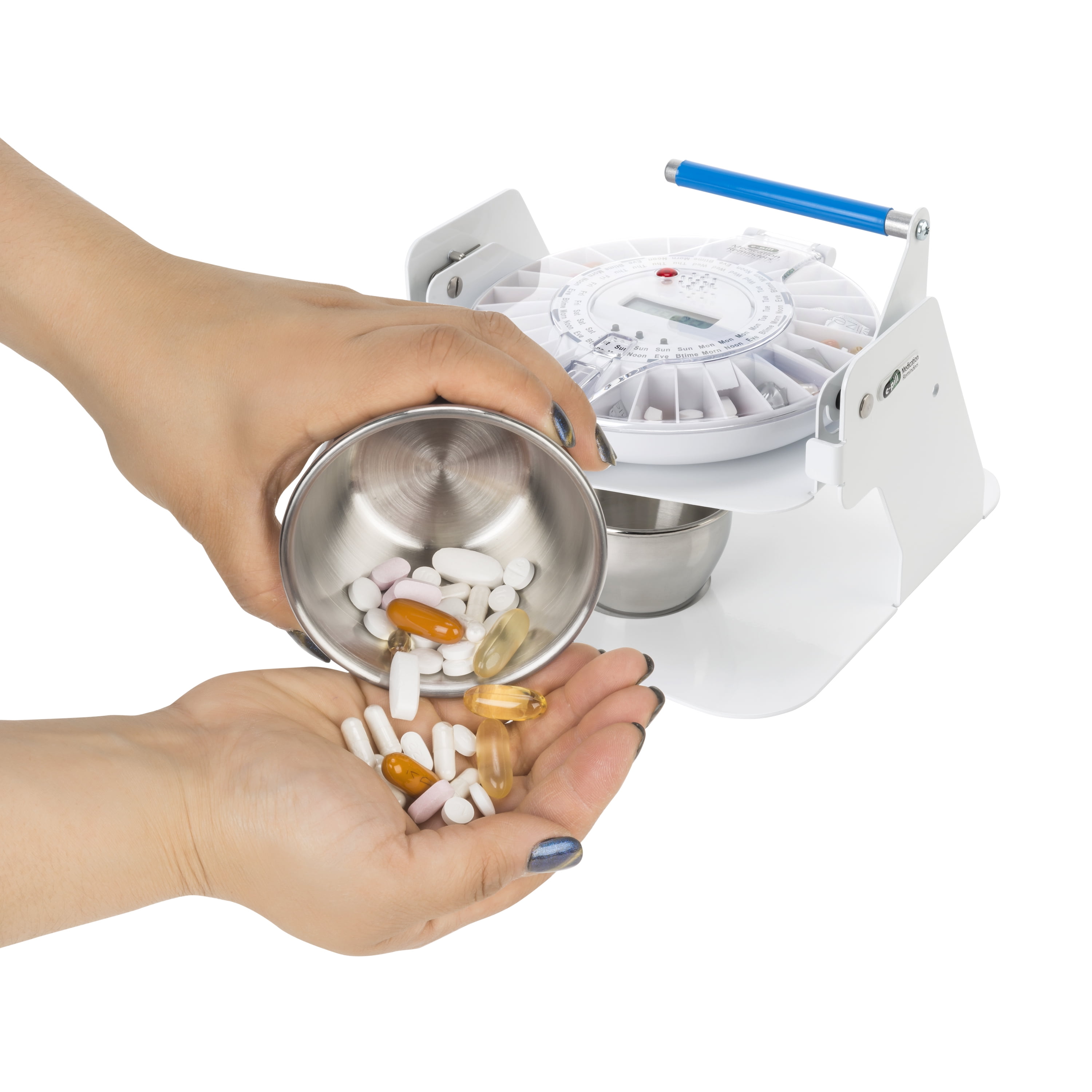 e-Pill MedTime Station Automatic Pill Dispenser – Clear Locked Medication Reminder & Pill Organizer for Seniors, Caregivers & Dementia Support, Prevents Missed or Double Doses, Loud Alerts, 28 Alarms
