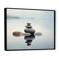 thumbnail image 2 of Designart "Zen Serenity Spiritual Stones in Blue IV" Spiritual Framed Wall Art - Global Blue Spiritual Stone Entryway Framed Wall Art Print, 2 of 6