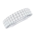 thumbnail image 5 of Silvago Jewel 14K White Gold Plated Rings - 0.9 Ct Round Cut Diamond Rings Women's - Christmas Special Gift for Her - Jewelry Silver Clearance Wedding Ring Sets - Stackable Diamond Rings On Clearance, 5 of 8