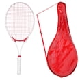 thumbnail image 3 of Raqueta de tenis Raqueta de tenis Mango resistente a la amortiguación Tamaño de agarre de interior 3cm con bolsa de transporte para el entrenamiento Rojo, 3 of 8