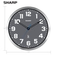 thumbnail image 4 of Reloj de Pared Sharp Atómico 12" Cara Gris Acabado Plateado, 4 of 7