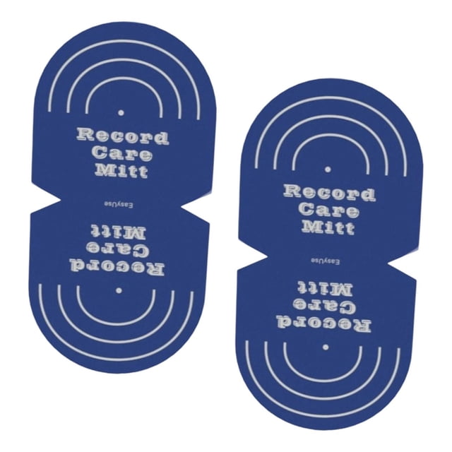 guohui 2x Vinyl Record Cleaner Holders Records Player Accessories Record Handling Mitts Blue
