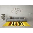 thumbnail image 3 of Ahgly Company Indoor Rectangle Abstract Yellow Contemporary Area Rugs, 2' x 4', 3 of 4