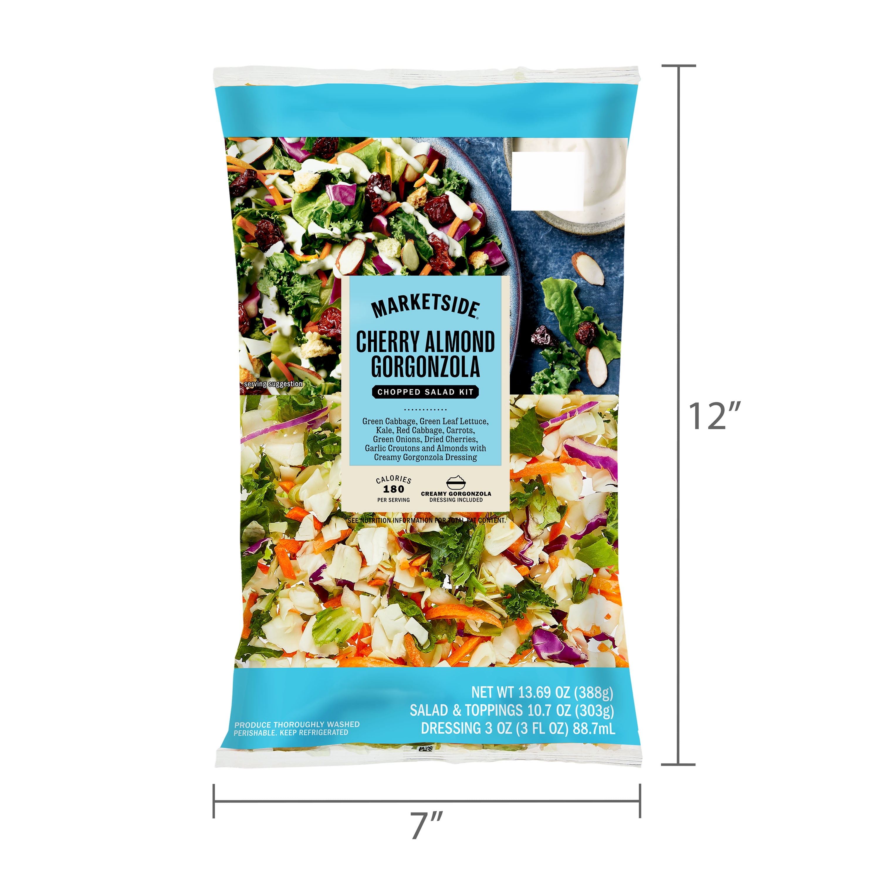 Marketside Cherry Almond Gorgonzola Chopped Salad Kit, 13.69 oz Bag (Fresh)