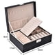 thumbnail image 2 of Joyero De Cuero De Doble Capa Para Mujer, Organizador De Joyas De Viaje, Caja De Almacenamiento Multifunción Para Collar, Pendientes Y Anillos Methold AP007005-02, 2 of 6