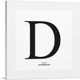 thumbnail image 1 of ARTCANVAS Modern Black and White Gray Serif Alphabet Letter D Canvas Art Print - Size: 26" x 26" (1.50" Deep), 1 of 9