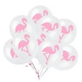 thumbnail image 1 of GAXIRE 10 globos de látex de 12 pulgadas con estampado de flamencos, ideales para bodas, cumpleaños, fiestas hawaianas, luau, fiestas de verano y vacaciones., 1 of 7