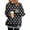 Black, variant on Womens Crew Neck Sweatshirts Long Sleeve Leopard Print Cuffs Side Slit Knit Everyday Tops Fall Clothes for Going Out, (XXL)