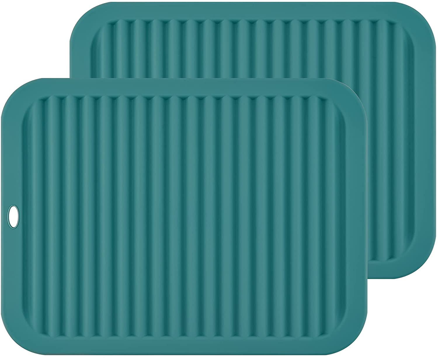 9"X12" Big Teal Silicone Trivet Mats Set, Pot Holder, MultiPurpose