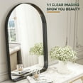 thumbnail image 5 of Mirrasia 20"x30" Arched Bathroom Mirror Rounded Corner Wall Mirror with Metal Deep Frame, Black, 5 of 6