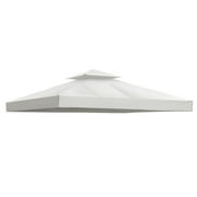 10*10 Feet Double Layer Gazebo Top Tent Cover Patio Canopy Roof Double-layer Against UV