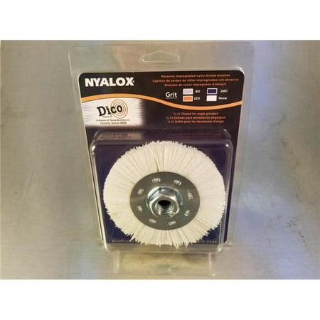 

Dico 7200087 4.5 in. Dia. 0.63-11 Angle Grinder Wheel Brush Non Abrasive - White