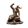 thumbnail image 4 of Estatua de pelea de oso toro, escultura animal, adorno, regalo, obra de arte, artesanía, centro de mesa Bronce, 4 of 8