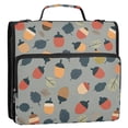 thumbnail image 5 of FORMRS Zipper Binder with Shoulder Strap 2-inch Ring 500 Sheet Capacity File Bag, Gray Acorns Pattern, 5 of 5