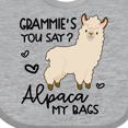 thumbnail image 4 of Inktastic Grammie's You Say Alpaca My Bags Boys or Girls Baby Bib, 4 of 4
