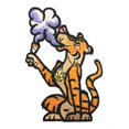 thumbnail image 1 of Hat Shark Pot Smoking Pals Cute Tiger - Iron On Patch Applique, 1 of 4