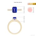 thumbnail image 6 of ANGARA Natural Octagonal 1.5 ct Tanzanite Cocktail Ring with Diamonds in 14K Yellow Gold for Women (Size-8x6mm) | December Birthstone, Anniversary, Jewelry Gift for Women | Natural Tanzanite Ring, 6 of 10
