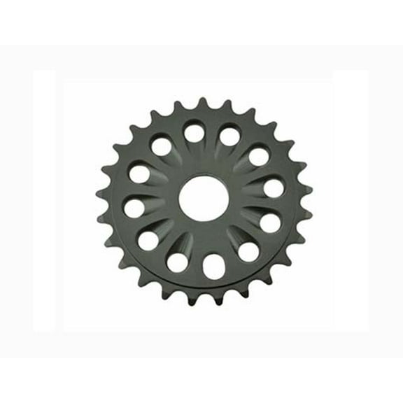 Chainring Alloy 6061-T6 25t 1/2 X 1/8 Black. for bicycles, bikes, for lowriders, beach cruiser, strech bikes, limos, chopper cruiser