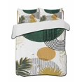 thumbnail image 2 of Quilts Twin XL Size, Green Yellow Boho Soft Comforter Bedding Set for Bed, Modern Abstract Geometric Lightweight Quilted Bedspread with Pillow Cover(2 Pieces) for All Season, 68x98 Inch, 2 of 6